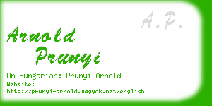 arnold prunyi business card